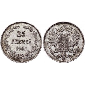 Russia - Finland 25 Pennia 1902 L