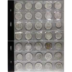 Russia - USSR Lot of 35 Silver Coins 1922 - 1929