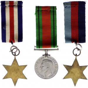 Great Britain Set of 3 WWII Medals 1939 - 1945