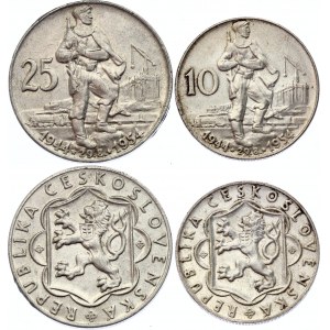 Czechoslovakia 10 & 25 Korun 1954