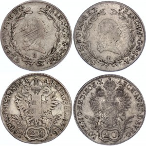 Austria 2 x 20 Kreuzer 1802 - 1803 B