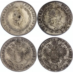 Austria 2 x 20 Kreuzer 1825 - 1830 A