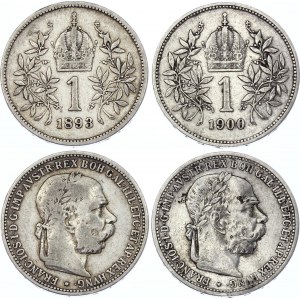 Austria 2 x 1 Corona 1893 & 1900