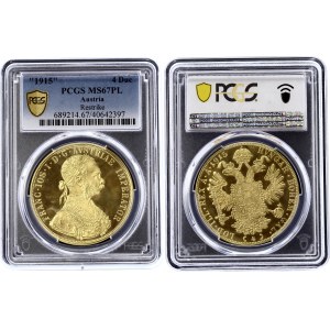 Austria 4 Ducat 1915 Restrike PCGS MS67PL