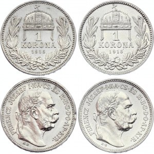 Hungary 2 x 1 Korona 1915