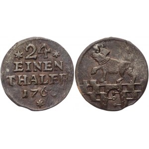 German States Anhalt-Bernburg 1/24 Thaler 1760