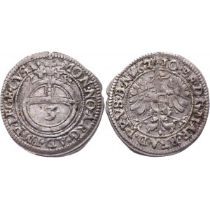 German States Brandenburg-Ansbach 3 Kreuzer 1624 IR
