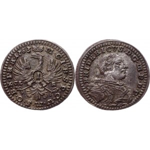 German States Brandenburg-Bayreuth 1 Kreuzer 1753 CLR