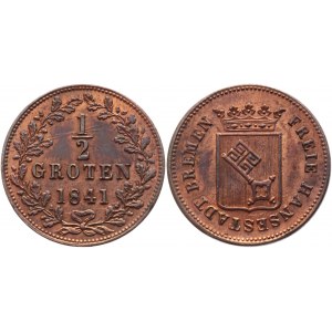 German States Bremen 1/2 Groten 1841
