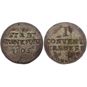 German States Frankfurt 1 Kreuzer 1805 GBGH