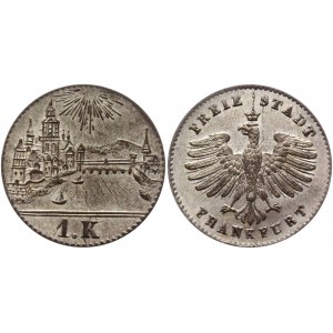 German States Frankfurt 1 Kreuzer 1839