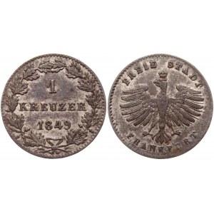 German States Frankfurt 1 Kreuzer 1849