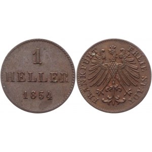 German States Frankfurt 1 Heller 1854