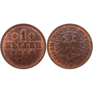 German States Frankfurt 1 Heller 1865