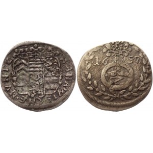 German States Hanau-Lichtenberg 2 Kreuzer 1657 MG