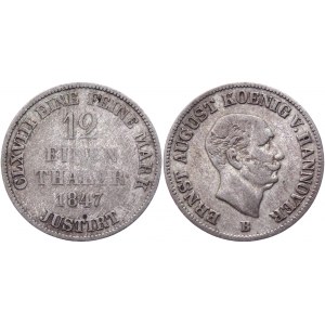 German States Hannover 1/12 Thaler 1847 B