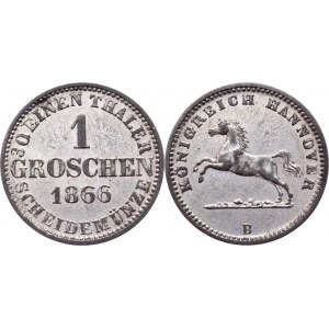 German States Hannover 1 Groschen 1866 B