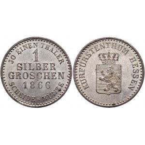 German States Hesse-Cassel 1 Silber Groschen 1866