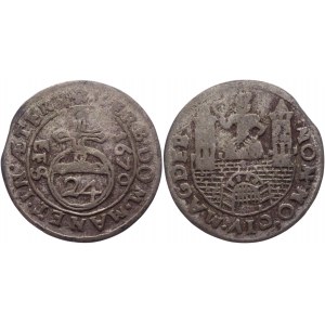 German States Magdeburg 1/24 Thaler 1670 EFS