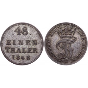 German States Mecklenburg-Schwerin 1/48 Thaler 1848