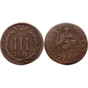 German States Munster 3 Pfennig 1661