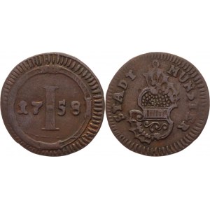 German States Munster 1 Pfennig 1758