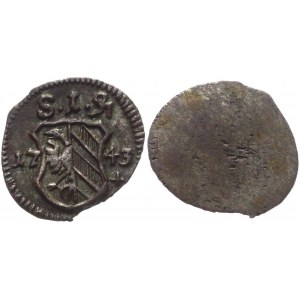 German States Nurnberg 1 Pfennig 1743 (g)