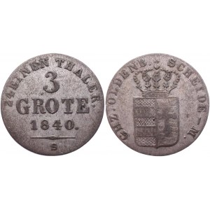 German States Oldenburg 3 Grote 1840 S