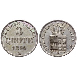 German States Oldenburg 3 Grote 1856 B