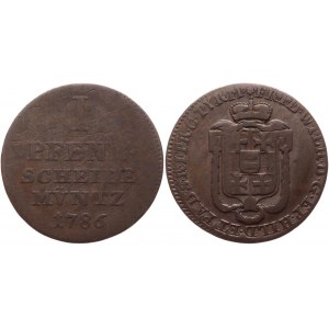 German States Paderborn 1 Pfennig 1786