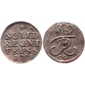 German States Prussia 1 Schilling 1703 CG Königsberg