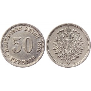 Germany - Empire 50 Pfennig 1876 B
