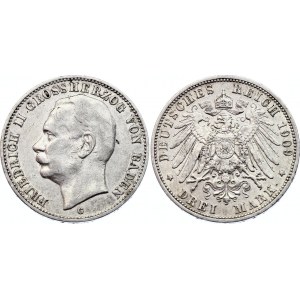 Germany - Empire Baden 3 Mark 1909 G