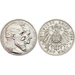Germany - Empire Baden 5 Mark 1906
