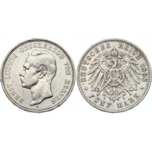 Germany - Empire Hessen-Darmstadt 5 Mark 1898 A