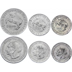 Germany - Weimar Republic Westphalia Lot of 3 Coins 1921