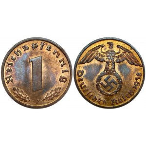Germany - Third Reich 1 Reichspfennig 1938 F