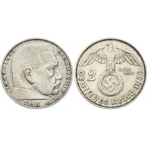 Germany - Third Reich 2 Reichsmark 1936 D