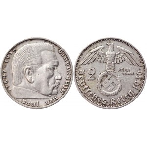 Germany - Third Reich 2 Reichsmark 1936 E
