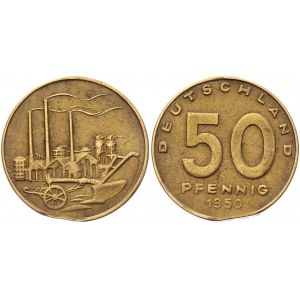 Germany - DDR 50 Pfennig 1950 A Error