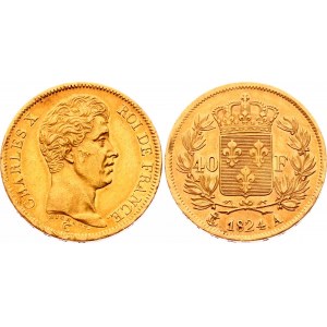 France 40 Francs 1824 A Rare!