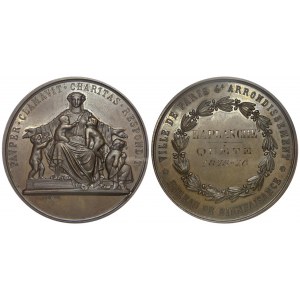 France Bronze Medal of the City of Paris - Charity Office 1876