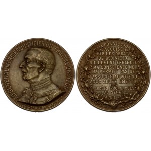 France Bronze Medal Judaica, Conviction of General Mercier 1906