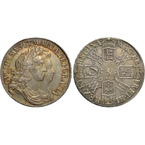 Great Britain 1 Crown 1691 Rare