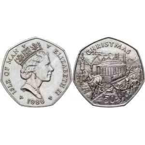 Isle of Man 50 Pence 1986