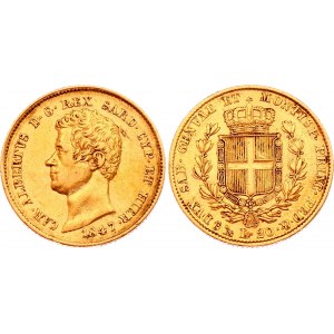 Italian States Sardinia 20 Lire 1847 P