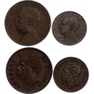 Italy 2 x 1 & 2 Centesimi 1867 - 1916