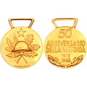 Italy Veteran Gold Medal 1968 50th Anniversary of Victory in WWI 1918 - 1968