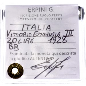 Italy 20 Lire 1928 R