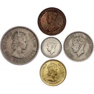 Hong Kong Set of 5 Coins 1931 -1980